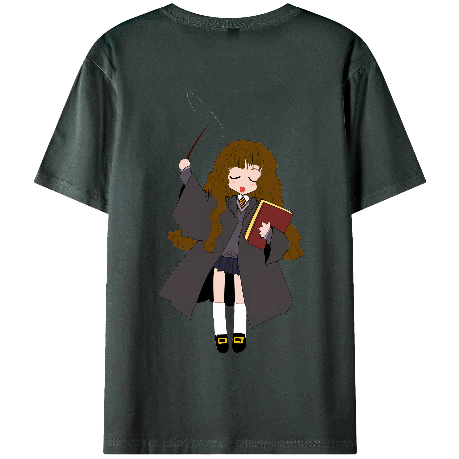 （画像用） Harry Potter ハリー・ポッターシリーズ 綿100％ メンズ半袖Tシャツ（バックプリント） 通気性